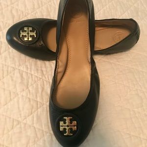 Tory Burch Black Flats